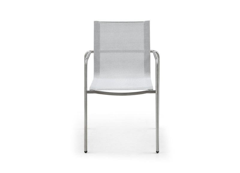 Whiteline Modern Living Paola Outdoor Dining Armchair - DAC1924-LGRY