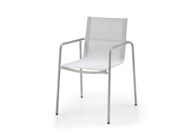 Whiteline Modern Living Paola Outdoor Dining Armchair - DAC1924-LGRY