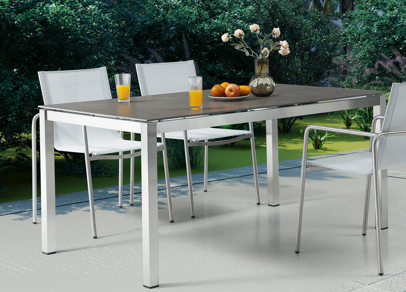 Whiteline Modern Living Paola Outdoor Dining Table - DT1924-LGRY