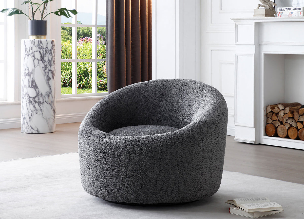 Whiteline Modern Living Perla Swivel Accent Chair - CH2009F - MyBBQDirect