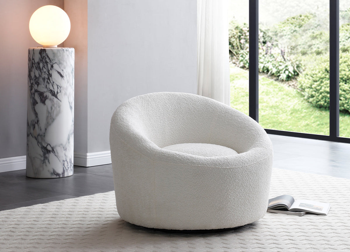 Whiteline Modern Living Perla Swivel Accent Chair - CH2009F - MyBBQDirect