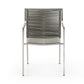 Whiteline Modern Living Rhea Outdoor Dining Armchair - DAC1834-LBRN - MyBBQDirect