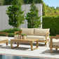Whiteline Modern Living Sally 4 Piece Outdoor Lounge Set in Beige Color - COL2005