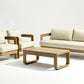 Whiteline Modern Living Sally 4 Piece Outdoor Lounge Set in Beige Color - COL2005