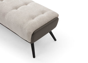 Whiteline Modern Living Teddy Bench in Beige Color - BN1846 - MyBBQDirect