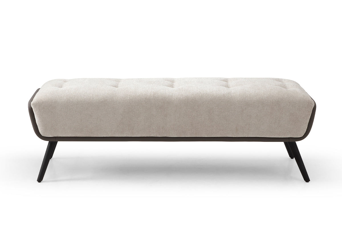 Whiteline Modern Living Teddy Bench in Beige Color - BN1846 - MyBBQDirect