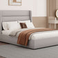 Whiteline Modern Living Tokyo Queen Bed in Light Grey Color - BQ1926F