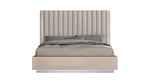 Whiteline Modern Living Waves Bed Queen In Beige Colour - BQ1753 - MyBBQDirect