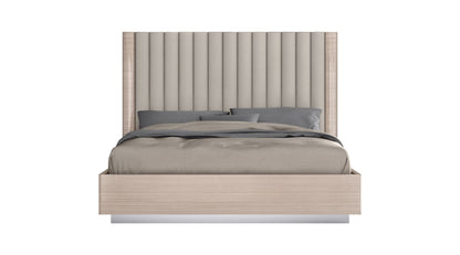 Whiteline Modern Living Waves Bed Queen In Beige Colour - BQ1753 - MyBBQDirect