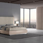 Whiteline Modern Living Waves Bed Queen In Beige Colour - BQ1753 - MyBBQDirect