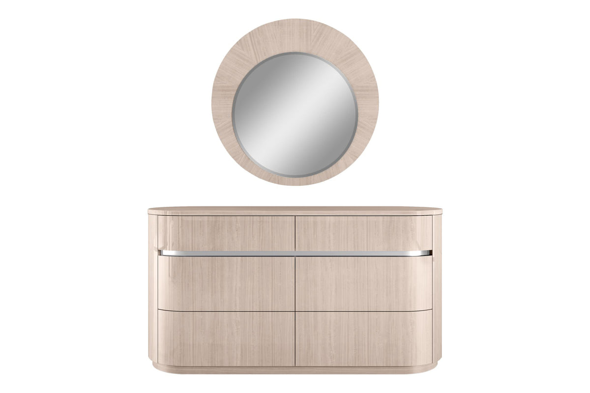 Whiteline Modern Living Waves Round Mirror - MR1753 - MyBBQDirect