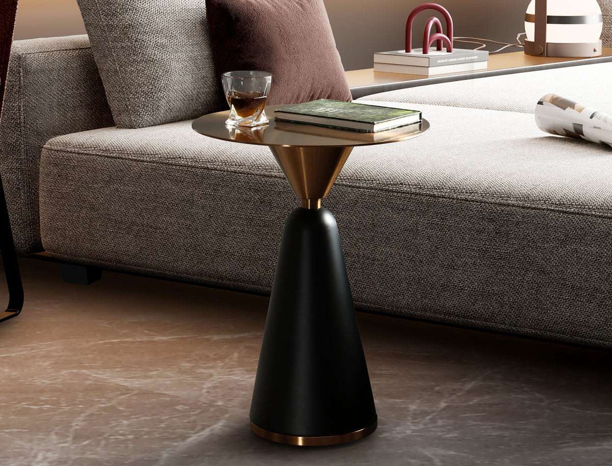 Whiteline Modern Living Zora Side Table - ST1897-BRZ - MyBBQDirect