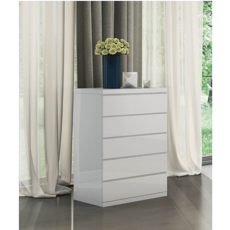 Whiteline Mods - White  Anna Chest of Drawers CD1207 - PrimeFair