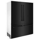 ZLINE 60" 32.2 cu. ft. Built-In 4-Door French Door Refrigerator with Internal Water and Ice Dispenser in Black Stainless Steel RBIV-BS-60
