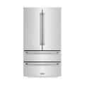 ZLINE 36 in. 22.5 cu. ft Built-in French Door Refrigerator with Ice Maker in Fingerprint Resistant Stainless Steel (RFM-36)