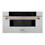 ZLINE Autograph Edition 30" 1.2 cu. ft. Built-In Microwave Drawer in Stainless Steel with Accents MWDZ-30