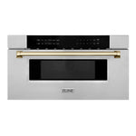 ZLINE Autograph Edition 30" 1.2 cu. ft. Built-In Microwave Drawer in Stainless Steel with Accents MWDZ-30