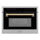 ZLINE Autograph Edition 24" 1.6 cu ft. Built-in Convection Microwave Oven in Stainless Steel with Accents MWOZ-24