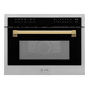 ZLINE Autograph Edition 24" 1.6 cu ft. Built-in Convection Microwave Oven in Stainless Steel with Accents MWOZ-24