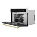 ZLINE Autograph Edition 30” 1.6 cu ft. Built-in Convection Microwave Oven in Stainless Steel with Accents MWOZ-30