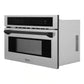 ZLINE Autograph Edition 30” 1.6 cu ft. Built-in Convection Microwave Oven in Fingerprint Resistant Stainless Steel with Accents MWOZ-30-SS