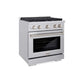 ZLINE 30-Inch Gas Range with 4 Burners and 4.2 cu. ft. Convection Gas Oven in Stainless Steel SGR30