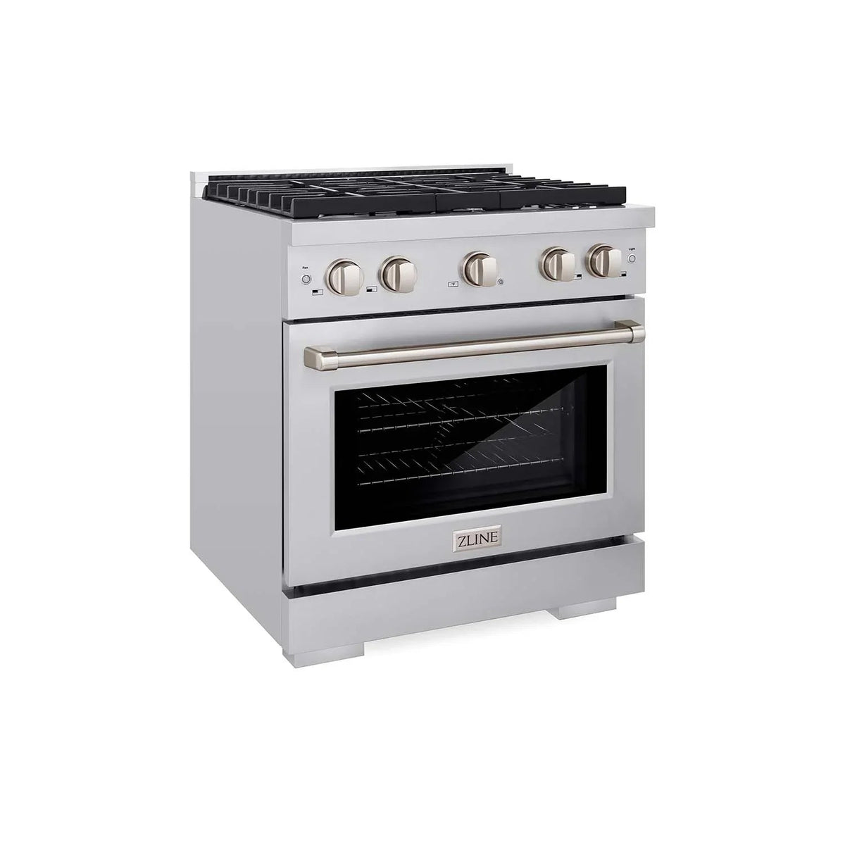 ZLINE 30-Inch Gas Range with 4 Burners and 4.2 cu. ft. Convection Gas Oven in Stainless Steel SGR30