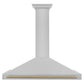 ZLINE 48" Autograph Edition DuraSnow® Stainless Steel Range Hood with DuraSnow® Stainless Steel Shell KB4SNZ-48