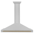 ZLINE 48" Autograph Edition DuraSnow® Stainless Steel Range Hood with DuraSnow® Stainless Steel Shell KB4SNZ-48