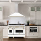 ZLINE 48" Autograph Edition Stainless Steel Range Hood with White Matte Shell KB4STZ-WM48