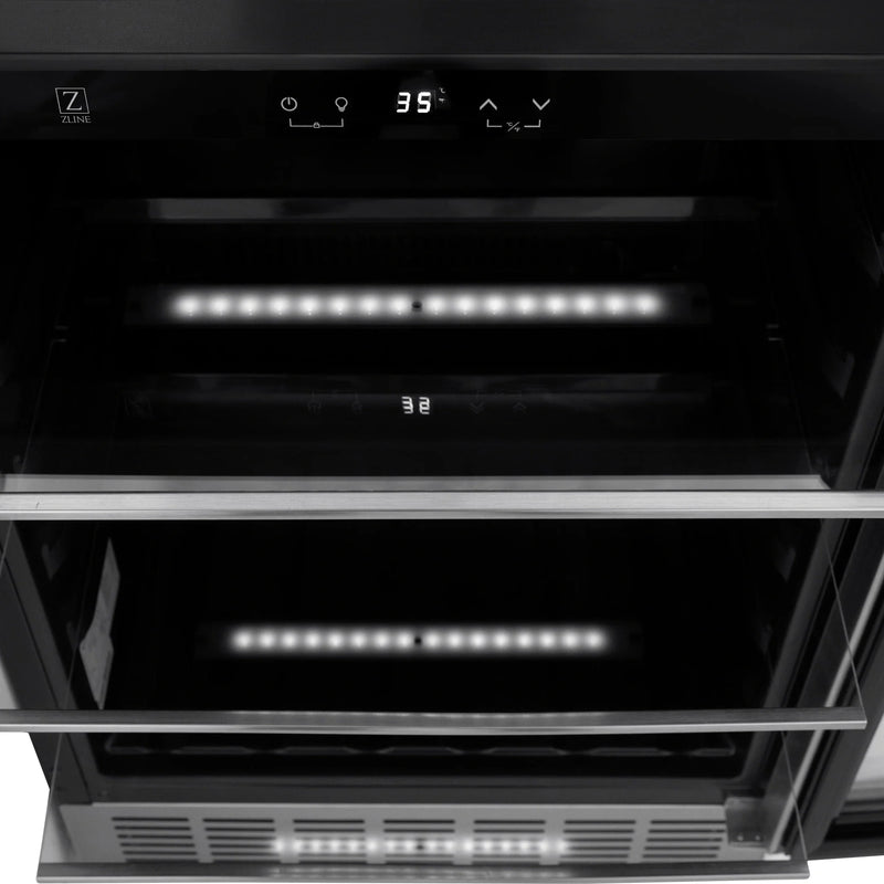 ZLINE 24 in. Monument 154 Can Beverage Fridge in Stainless Steel RBV-US-24