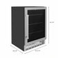 ZLINE 24 in. Monument 154 Can Beverage Fridge in Stainless Steel RBV-US-24