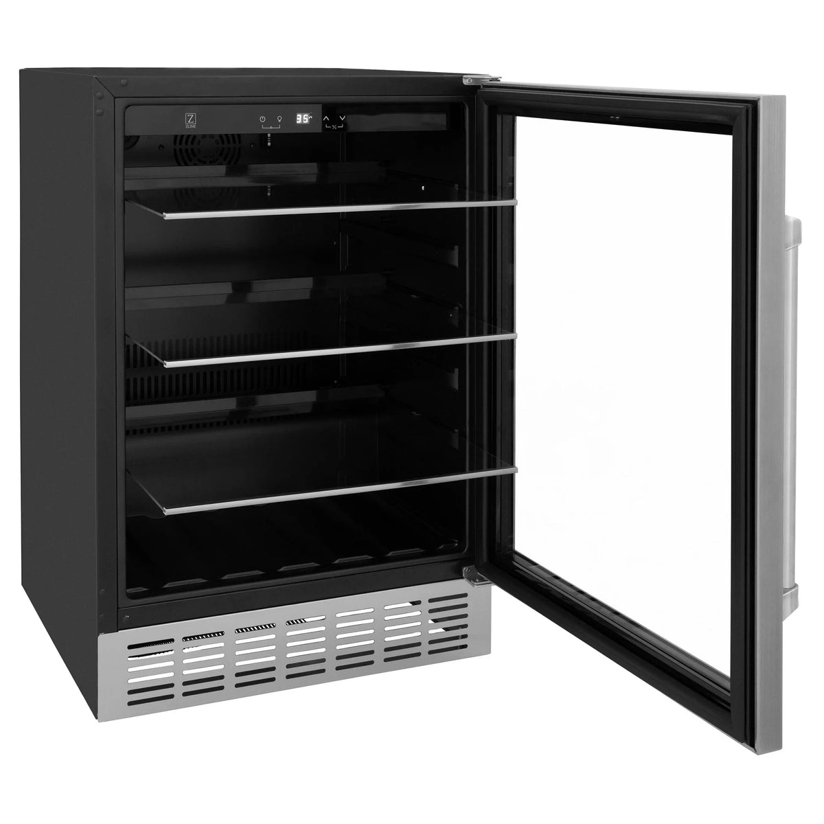 ZLINE 24 in. Monument 154 Can Beverage Fridge in Stainless Steel RBV-US-24