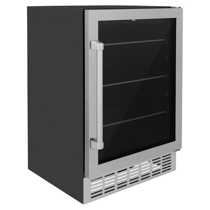 ZLINE 24 in. Monument 154 Can Beverage Fridge in Stainless Steel RBV-US-24