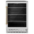 ZLINE 24 in. Monument Autograph Edition 154 Can Beverage Fridge in Stainless Steel with Accents RBVZ-US-24