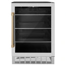 ZLINE 24 in. Monument Autograph Edition 154 Can Beverage Fridge in Stainless Steel with Accents RBVZ-US-24