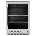 ZLINE 24 in. Monument Autograph Edition 154 Can Beverage Fridge in Stainless Steel with Accents RBVZ-US-24