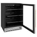 ZLINE 24 in. Monument Autograph Edition 154 Can Beverage Fridge in Stainless Steel with Accents RBVZ-US-24