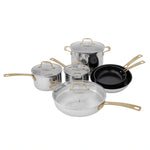 ZLINE 10-Piece Non-Toxic Stainless Steel and Nonstick Ceramic Cookware Set CWSETL-NS-10