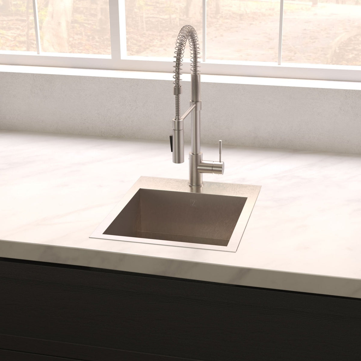 ZLINE 15" Donner Topmount Single Bowl Bar Kitchen Sink
