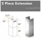 ZLINE 2-36 in. Chimney Extensions for 10 ft. to 12 ft. Ceilings - 2PCEXT