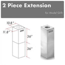 ZLINE 2-36 in. Chimney Extensions for 10 ft. to 12 ft. Ceilings - 2PCEXT-GL9i