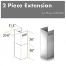 ZLINE 2-36 in. Chimney Extensions for 10 ft. to 12 ft. Ceilings - 2PCEXT-KECOM