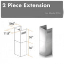 ZLINE 2-36 in. Chimney Extensions for 10 ft. to 12 ft. Ceilings - 2PCEXT-KN