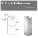 ZLINE 2-36 in. Chimney Extensions for 10 ft. to 12 ft. Ceilings - 2PCEXT-597i