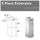 ZLINE 2-36 in. Chimney Extensions for 10 ft. to 12 ft. Ceilings - 2PCEXT-597i