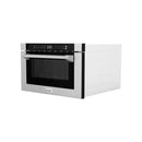 ZLINE 24" 1.2 cu. ft. Built-in Microwave Drawer with a Traditional Handle in Fingerprint Resistant Stainless Steel MWD-1-SS-H