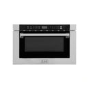 ZLINE 24" 1.2 cu. ft. Built-in Microwave Drawer with a Traditional Handle in Stainless Steel - MWD-1-H