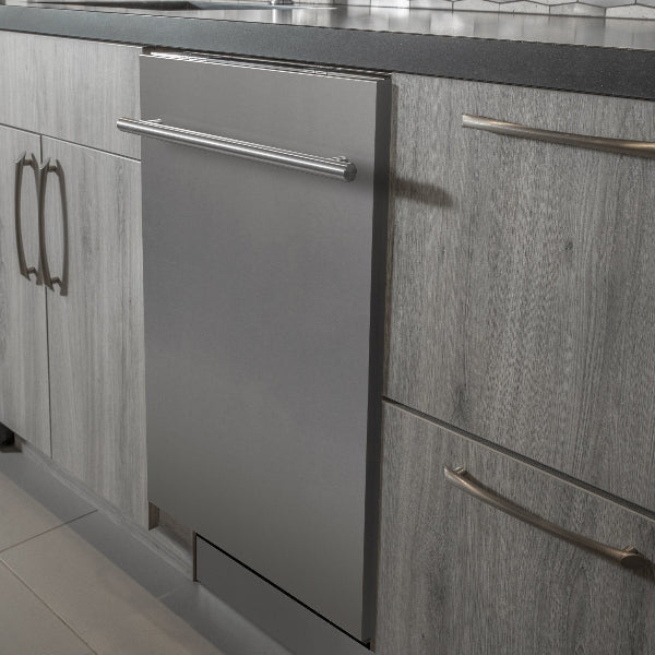 The ZLINE Dishwasher placed  in a modern kitchen