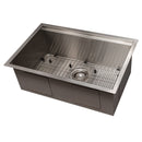 ZLINE 27" Garmisch Undermount Single Bowl Kitchen Sink with Bottom Grid and Accessories 